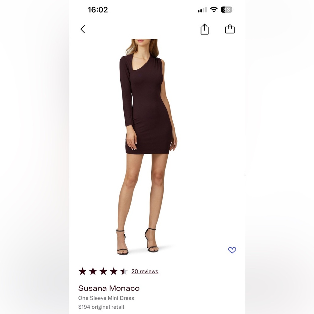 Susana Monaco one sleeve dress
